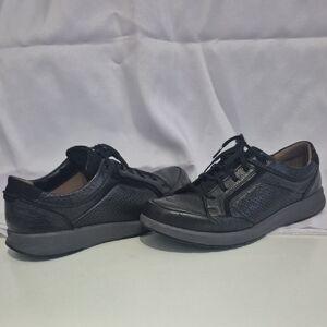 Clarks Black Leather Sneakers
